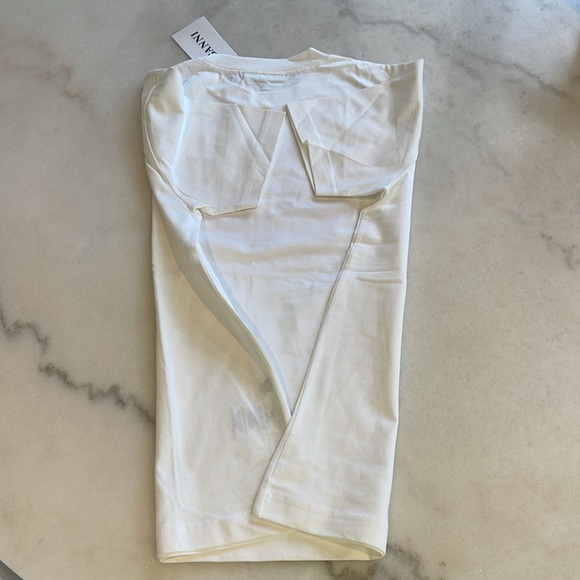 NWT GANNI POWER ANGELS WHITE COTTON TEE. M - Picture 8 of 9